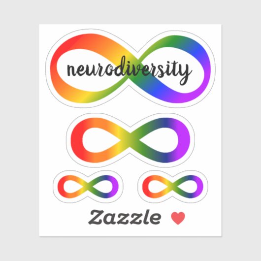 Neurodiversity Infinities Aangepast gesneden vinyl Sticker (Vel)