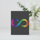Neurodiversity Infinity Logo Shirt Briefkaart (Staand voorkant)
