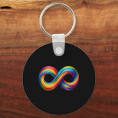 Neurodiversity Infinity Sign Regenboog Symbool Aut Sleutelhanger (Voorkant)