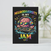 Neurodiversity Is My Jam Bedankkaart (Staand voorkant)