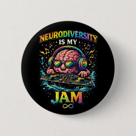 Neurodiversity Is My Jam Ronde Button 5,7 Cm