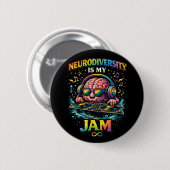 Neurodiversity Is My Jam Ronde Button 5,7 Cm (Voorkant /achterkant)
