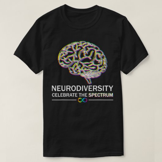 Neurodiversity Pride Autism Spectrum ASD ADHD Rain T-shirt (Design voorkant)