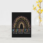 Neurodiversity Rainbow Accepteren Advocate Love Au Kaart (Gele Bloem)