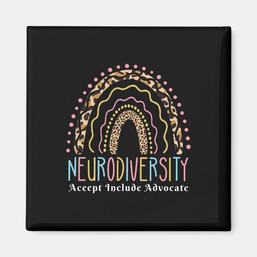 Neurodiversity Rainbow Accepteren Advocate Love Au Magneet (Voorkant)
