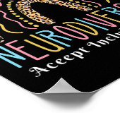 Neurodiversity Rainbow Accepteren Advocate Love Au Poster (Hoek)