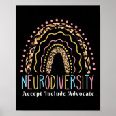 Neurodiversity Rainbow Accepteren Advocate Love Au Poster (Voorkant)
