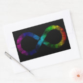 Neurodiversity Rainbow Infinity Waterverf Rechthoekige Sticker (Envelop)