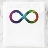 Neurodiversity Rainbow Infinity Waterverf Rechthoekige Sticker (Tas)