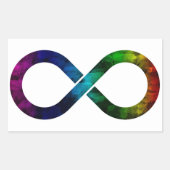 Neurodiversity Rainbow Infinity Waterverf Rechthoekige Sticker (Voorkant)
