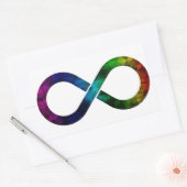 Neurodiversity Rainbow Infinity Waterverf Rechthoekige Sticker (Envelop)
