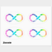 Neurodiversity Rainbow Waterverf Infinity Sticker (Vel)