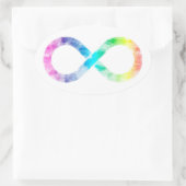 Neurodiversity Rainbow Waterverf Infinity Sticker (Tas)