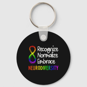 Neurodiversity Shirt Autisme Spectrum ASS Rainbow Sleutelhanger