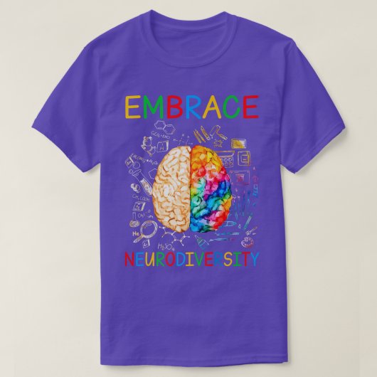 Neurodiversity Shirt Embrace ADHD Autisme Awarenes (Design voorkant)
