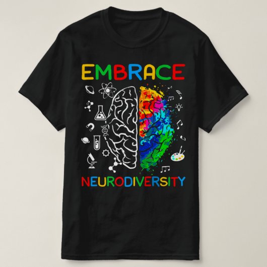 Neurodiversity Shirt Embrace ADHD Autisme Awarenes (Design voorkant)