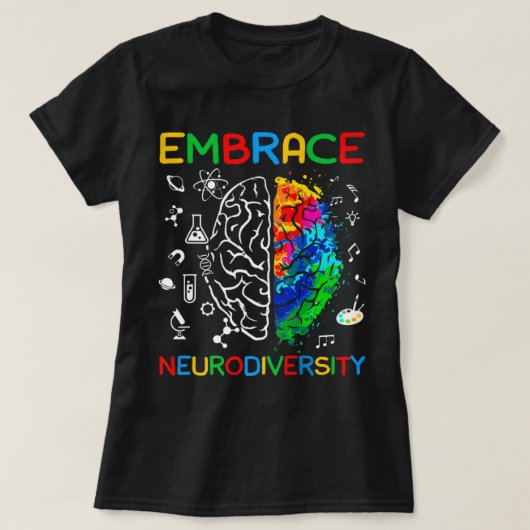 Neurodiversity Shirt Embrace ADHD Autisme Awarenes (Design voorkant)