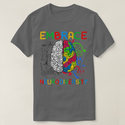 Neurodiversity Shirt Embrace ADHD Autisme Awarenes (Design voorkant)