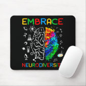 Neurodiversity Shirt Embrace ADHD Autisme Awarenes Muismat (Met muis)