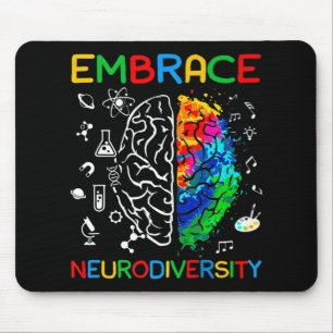 Neurodiversity Shirt Embrace ADHD Autisme Awarenes Muismat