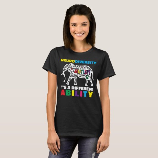 Neurodiversity Symbol Ability Autisme Creature Man T-shirt (Voorkant volledig)