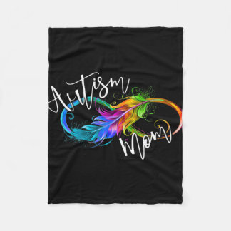 Neurodiversity Symbol Rainbow Infinity Autisme Mam Fleece Deken