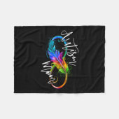 Neurodiversity Symbol Rainbow Infinity Autisme Mam Fleece Deken (Voorkant (Horizontaal))