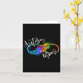 Neurodiversity Symbol Rainbow Infinity Autisme Mam Kaart (Gele Bloem)