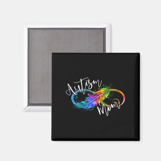 Neurodiversity Symbol Rainbow Infinity Autisme Mam Magneet (Voorkant / Achterkant)