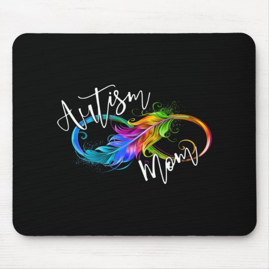 Neurodiversity Symbol Rainbow Infinity Autisme Mam Muismat (Voorkant)