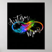 Neurodiversity Symbol Rainbow Infinity Autisme Mam Poster (Voorkant)