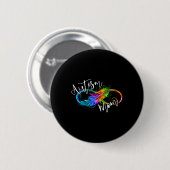 Neurodiversity Symbol Rainbow Infinity Autisme Mam Ronde Button 5,7 Cm (Voorkant /achterkant)