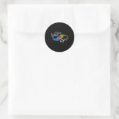 Neurodiversity Symbol Rainbow Infinity Autisme Mam Ronde Sticker (Tas)