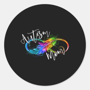 Neurodiversity Symbol Rainbow Infinity Autisme Mam Ronde Sticker