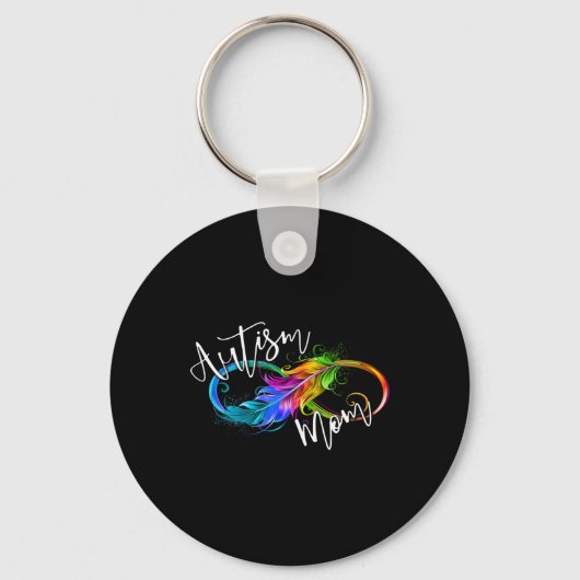 Neurodiversity Symbol Rainbow Infinity Autisme Mam Sleutelhanger (Voorkant)