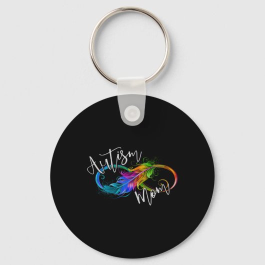 Neurodiversity Symbol Rainbow Infinity Autisme Mam Sleutelhanger (Voorkant)
