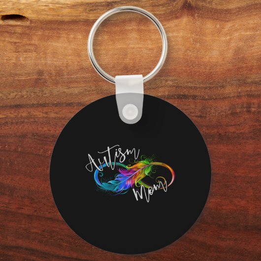 Neurodiversity Symbol Rainbow Infinity Autisme Mam Sleutelhanger (Voorkant)