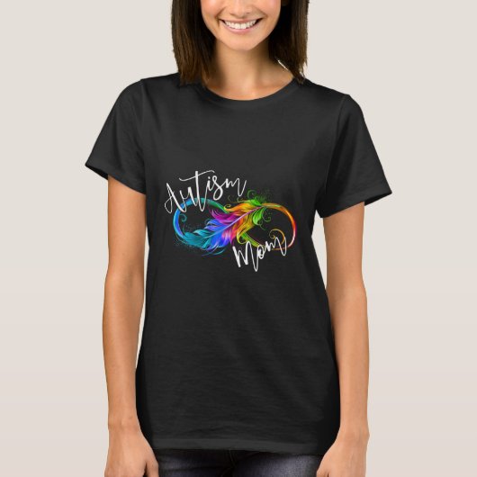 Neurodiversity Symbol Rainbow Infinity Autisme Mam T-shirt (Voorkant)