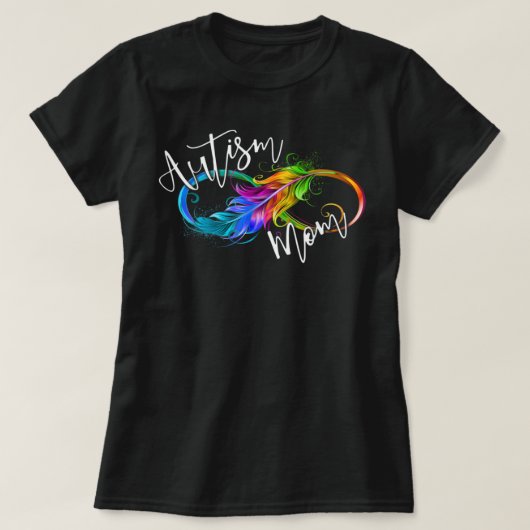 Neurodiversity Symbol Rainbow Infinity Autisme Mam T-shirt (Design voorkant)