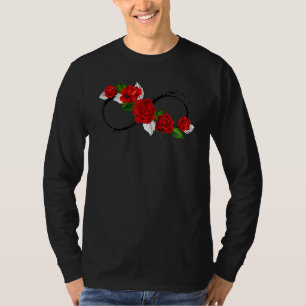 Neurodiversity Symbol Red Rose Infinity Autisme Ma T-shirt