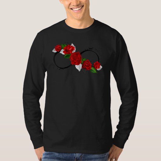 Neurodiversity Symbol Red Rose Infinity Autisme Ma T-shirt (Voorkant)