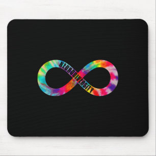 Neurodiversity Tie Dye Infinity Sign Autisme Aware Muismat