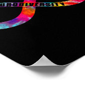 Neurodiversity Tie Dye Infinity Sign Autisme Aware Poster (Hoek)
