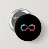 Neurodiversity Tie Dye Infinity Sign Autisme Aware Ronde Button 5,7 Cm (Voorkant /achterkant)