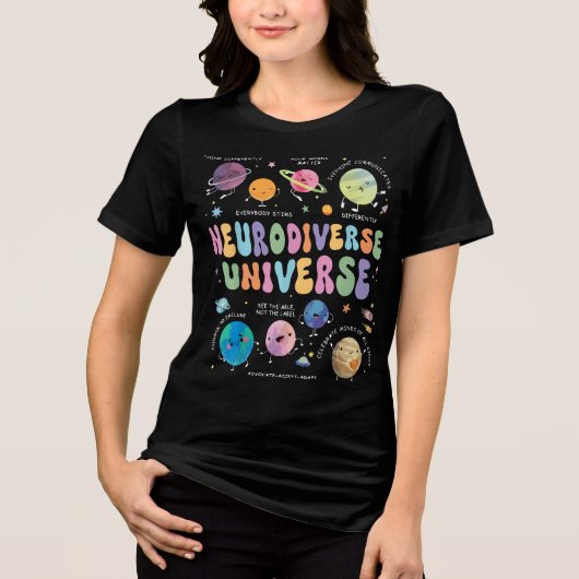 Neurodiversum Universum Awareness Tri-Blend T-shir Shirt (Voorkant)