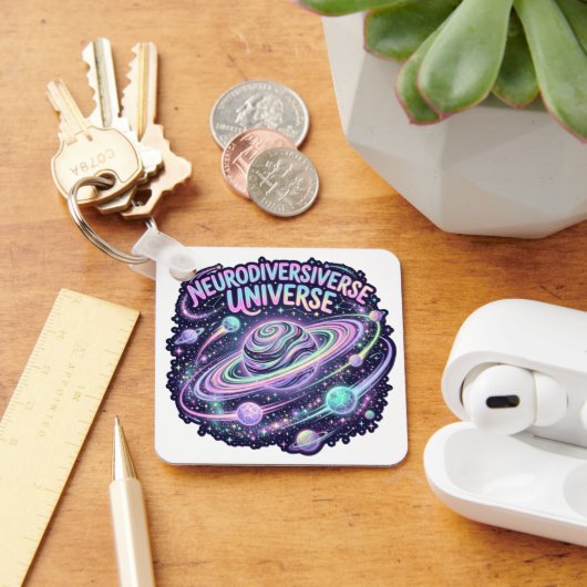 Neurodiversum Universum Neon Pride Sleutelhanger (Bureau)