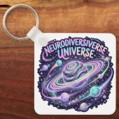 Neurodiversum Universum Neon Pride Sleutelhanger (Voorkant)