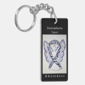 Neuroendocriene kanker Bewustheid Koolstofkringloo Sleutelhanger (Voorkant Links)