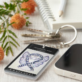 Neuroendocriene kanker Bewustheid Koolstofkringloo Sleutelhanger (Voorkant Rechts)