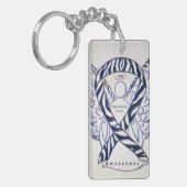 Neuroendocriene kanker Bewustheid Koolstofkringloo Sleutelhanger (Voorkant Links)